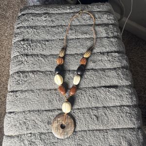 vintage Mid-Century Modern (MCM) Safari-style tribal necklace